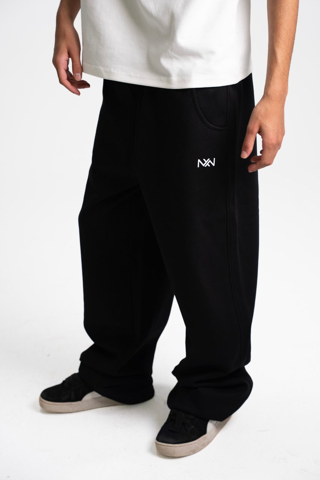 Black Wide-Leg Sweatpants - view 2