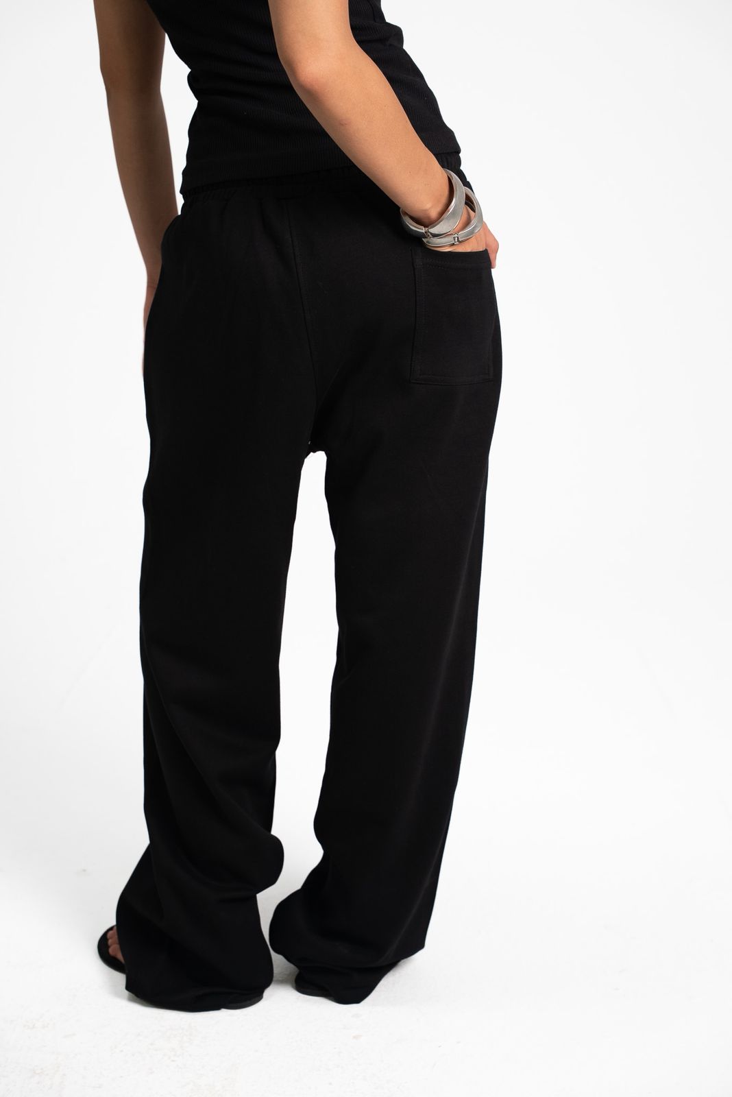 Black Wide-Leg Sweatpants - view 10