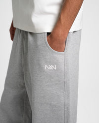 GREY WIDE-LEG SWEATPANTS
