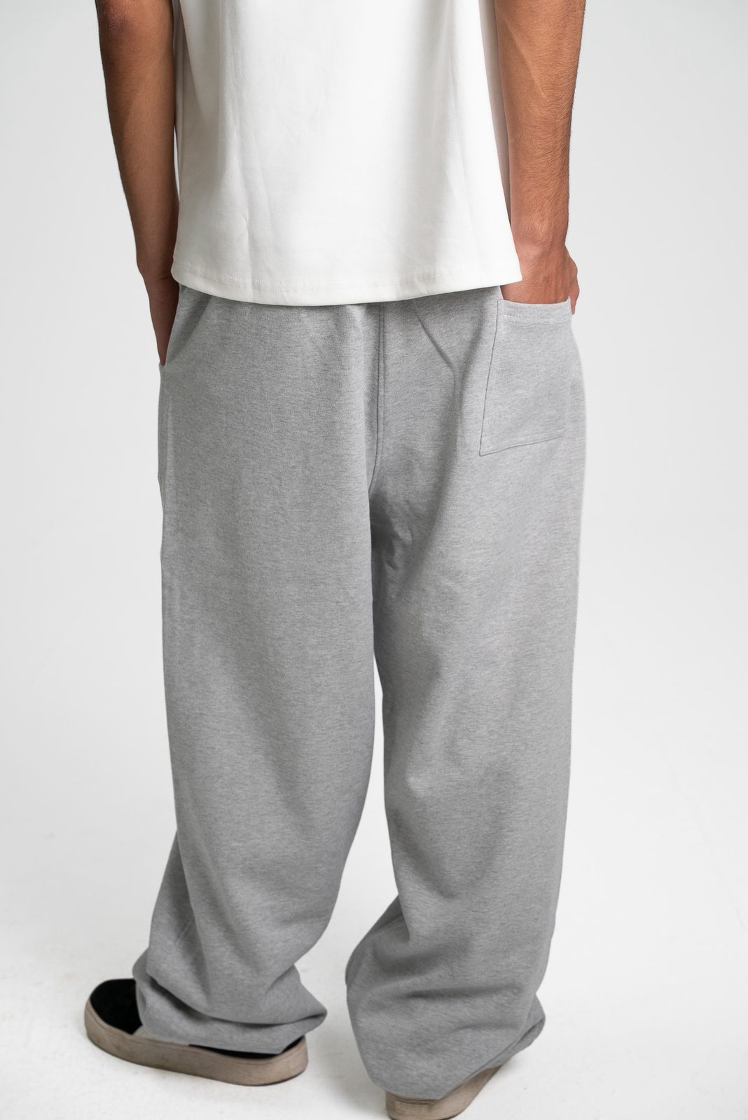 Grey Wide-Leg Sweatpants - view 2