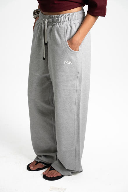 Grey Wide-Leg Sweatpants - view 5