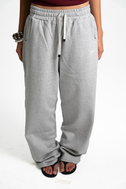 Grey Wide-Leg Sweatpants - view 8