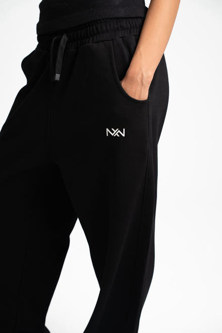 Black Wide-Leg Sweatpants - view 9